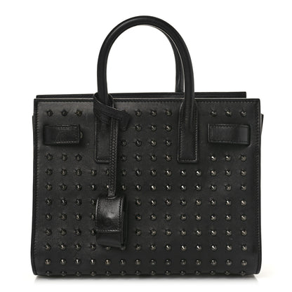 Saint Laurent Calfskin Studded Nano Sac De Jour Black 1 of 8