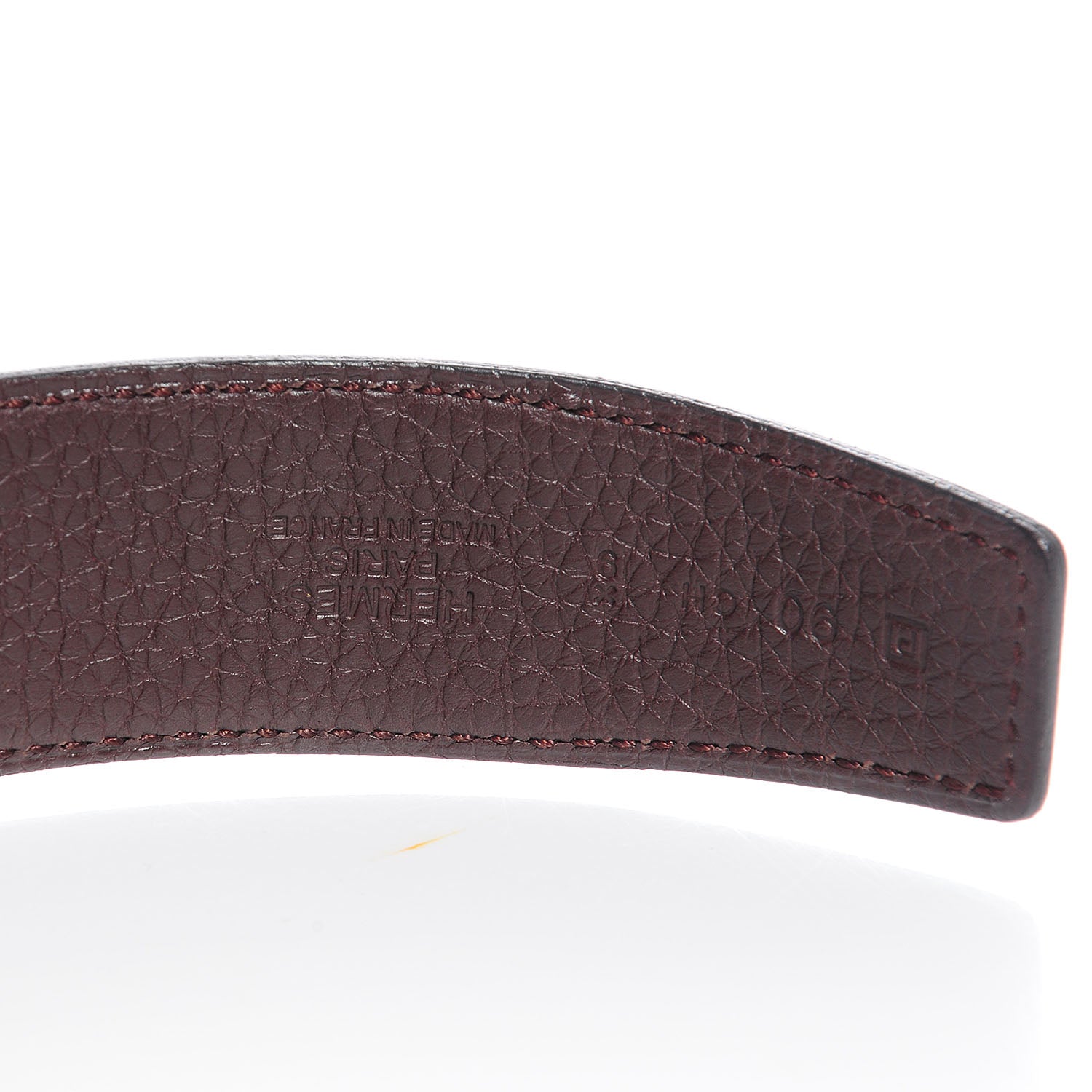 Hermes Box Togo Reversible Martelee Constance 32mm H Belt 90 Noir Chocolate 5 of 6