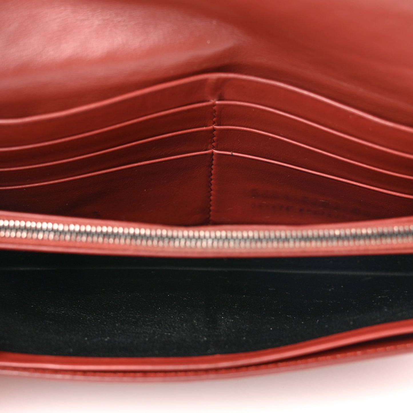Nappa Intrecciato Continental Wallet Rust