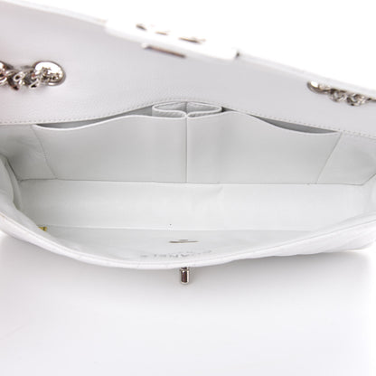 Chanel Caviar Quilted East West Flap Bijoux Chain White 4 of 10