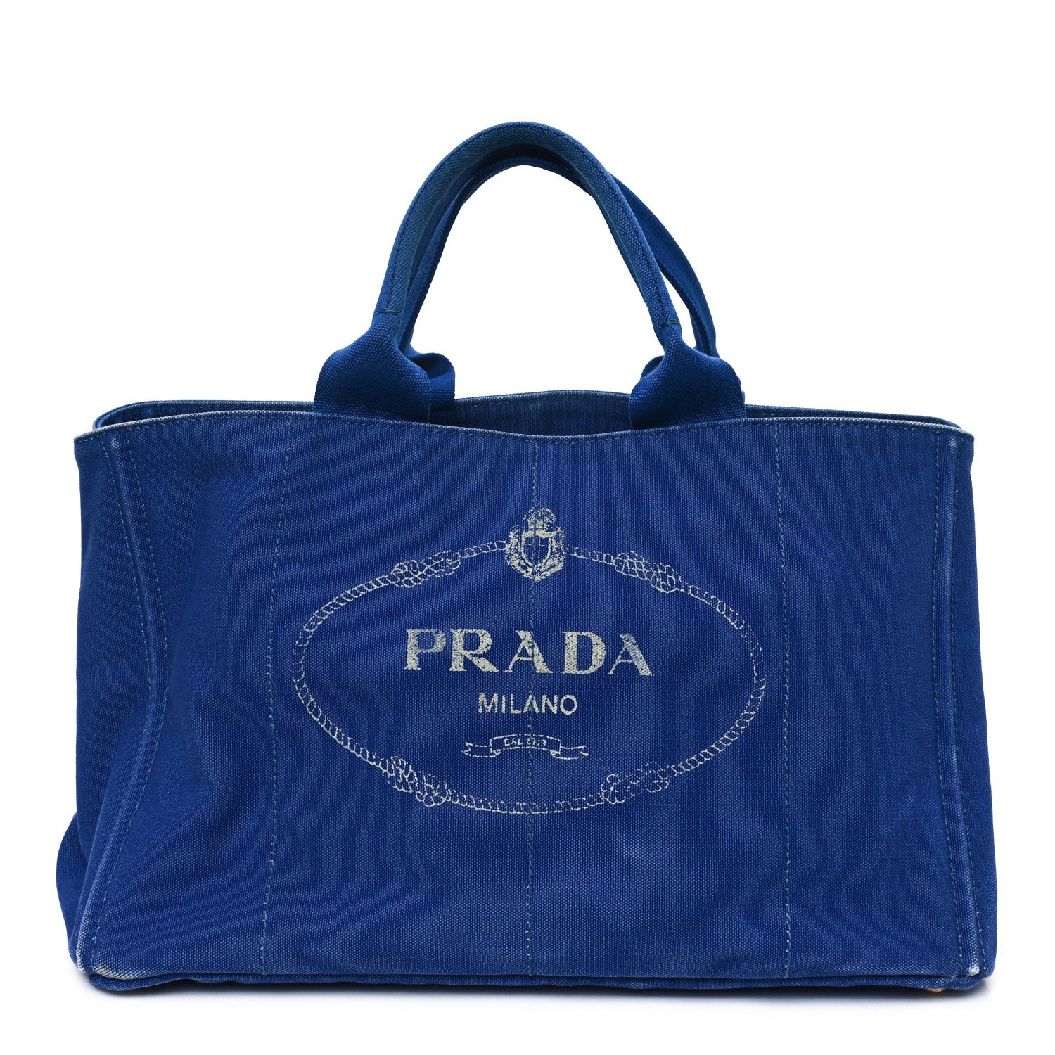 Prada Canapa Logo Tote Cobalto 1 of 12