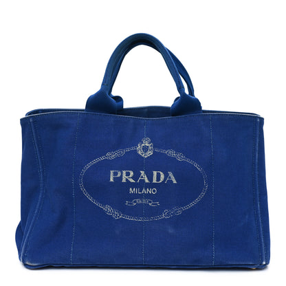 Prada Canapa Logo Tote Cobalto 1 of 12