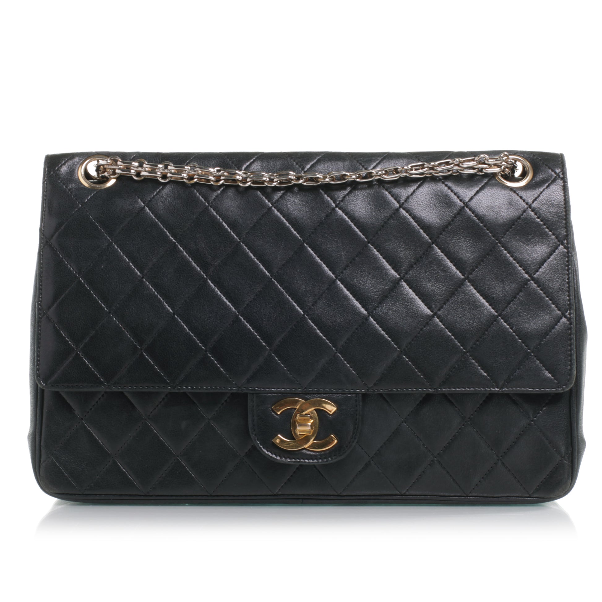 Chanel Lambskin Mademoiselle Chain Double Flap Black 1 of 9