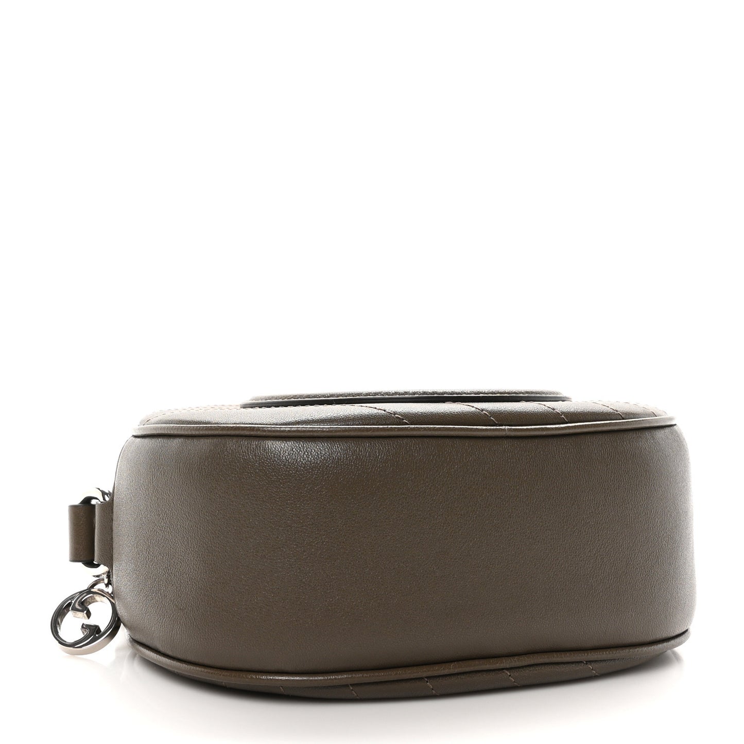 Sakai Be Green Calfskin Diagonal Stitched Mini Blondie Shoulder Bag Craclet Brown