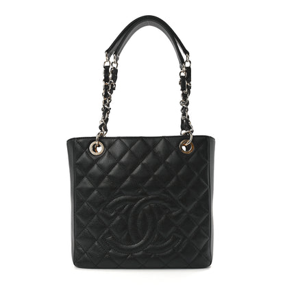 Chanel Caviar Quilted Petit Shopping Tote PST Black 1 of 11