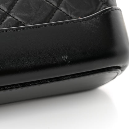 Chanel Aged Calfskin Quilted Small Gabrielle Hobo Black 12 of 13