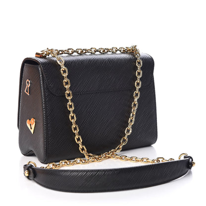 Louis Vuitton Epi Love Lock Twist Shoulder Bag MM Black 3 of 10