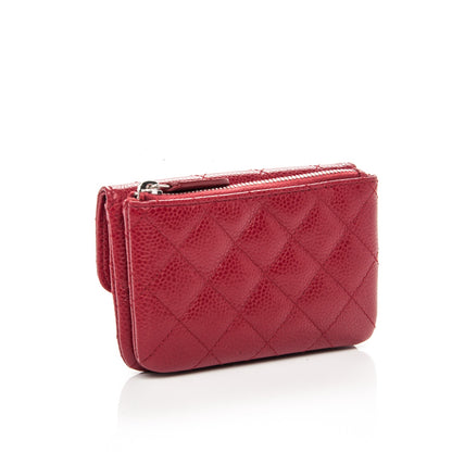 Chanel Caviar Quilted Coin Purse Red 3 of 9
