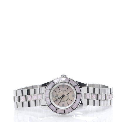 Christian Dior Stainless Steel Sapphire Pink Mother of Pearl 29mm Christal Quartz Watch 2 of 7