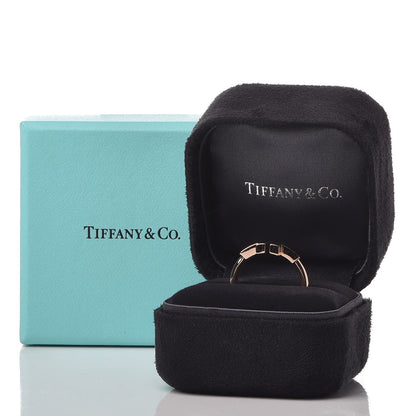 Tiffany 18K Rose Gold Black Onyx T Wire Ring 52 6 6 of 6