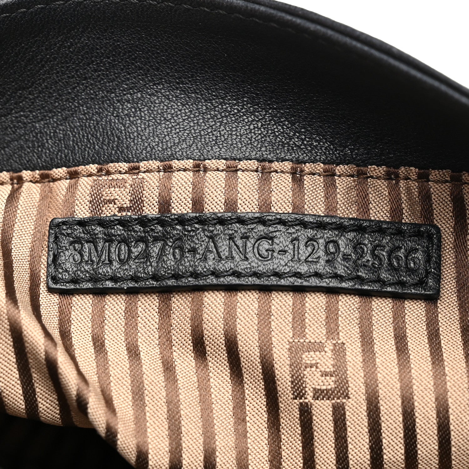 Fendi Vitello Flamingo Fendista Pouchette Crossbody Black 7 of 10