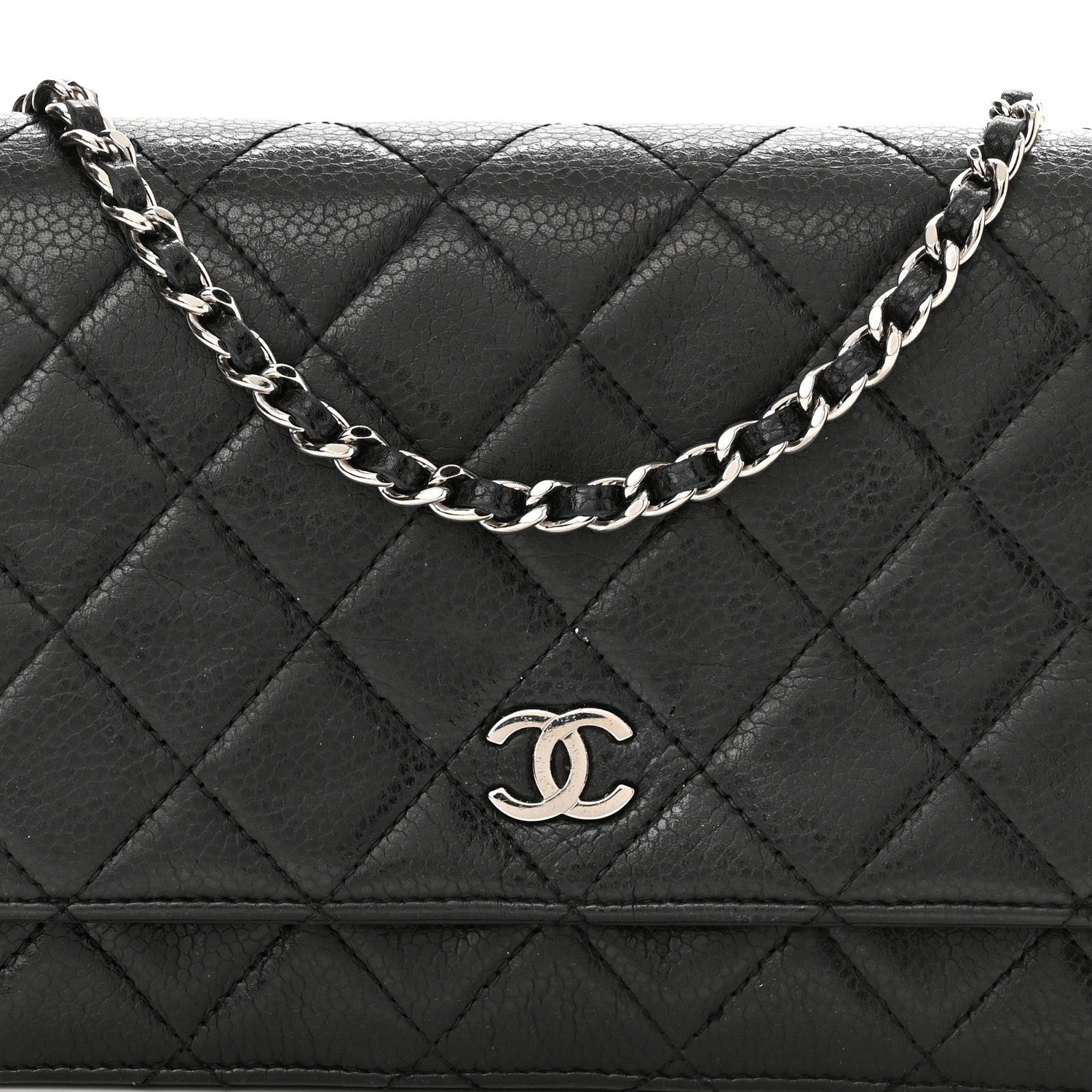 Chanel Caviar Quilted Wallet On Chain WOC Black 9 of 12