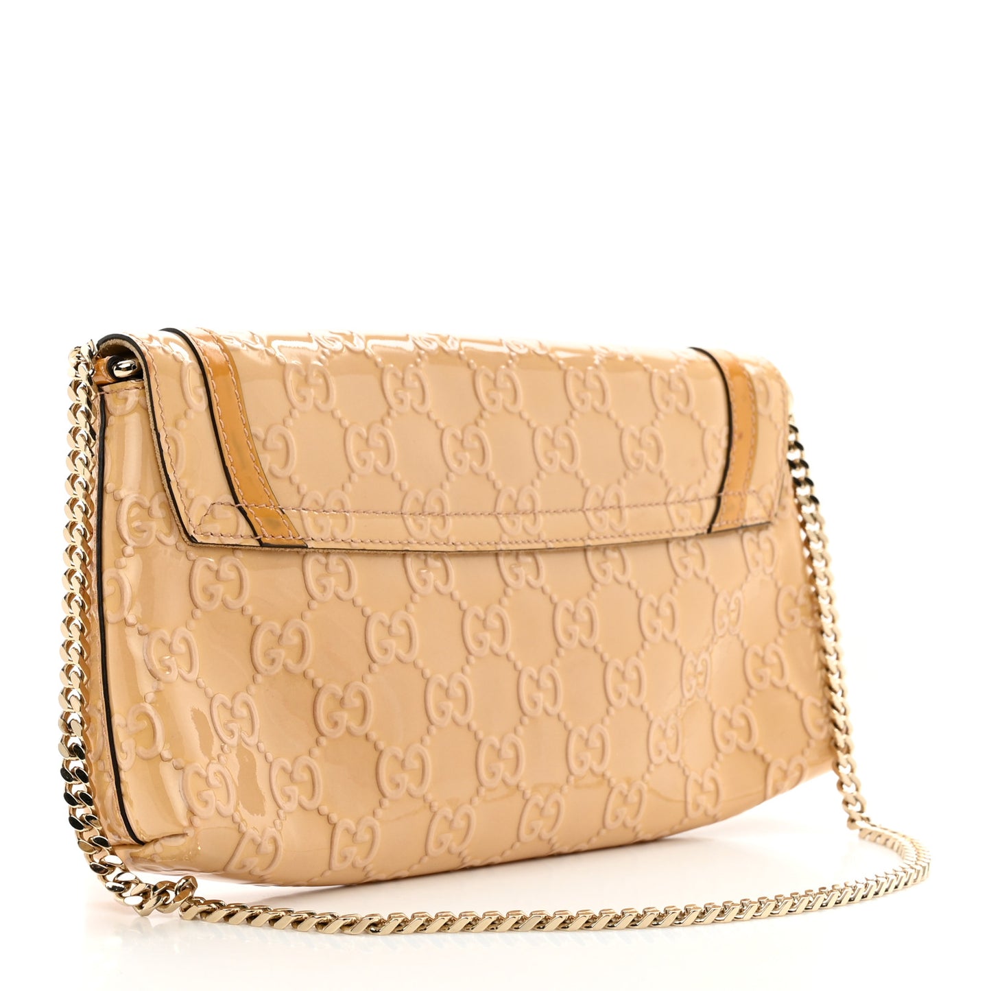 Patent Guccissima Mini Mayfair Bag Beige
