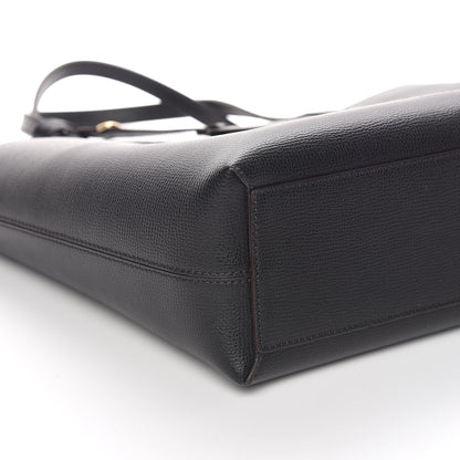 Burberry Grainy Calfskin Haymarket Check Small Reversible Tote Black 12 of 15