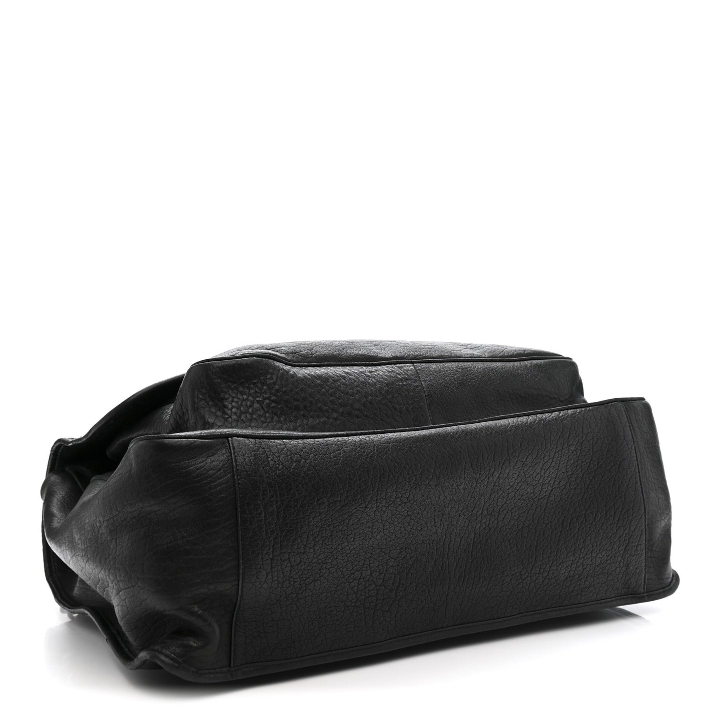 Grained Lambskin Monogram Oversized Niki Chain Satchel Black