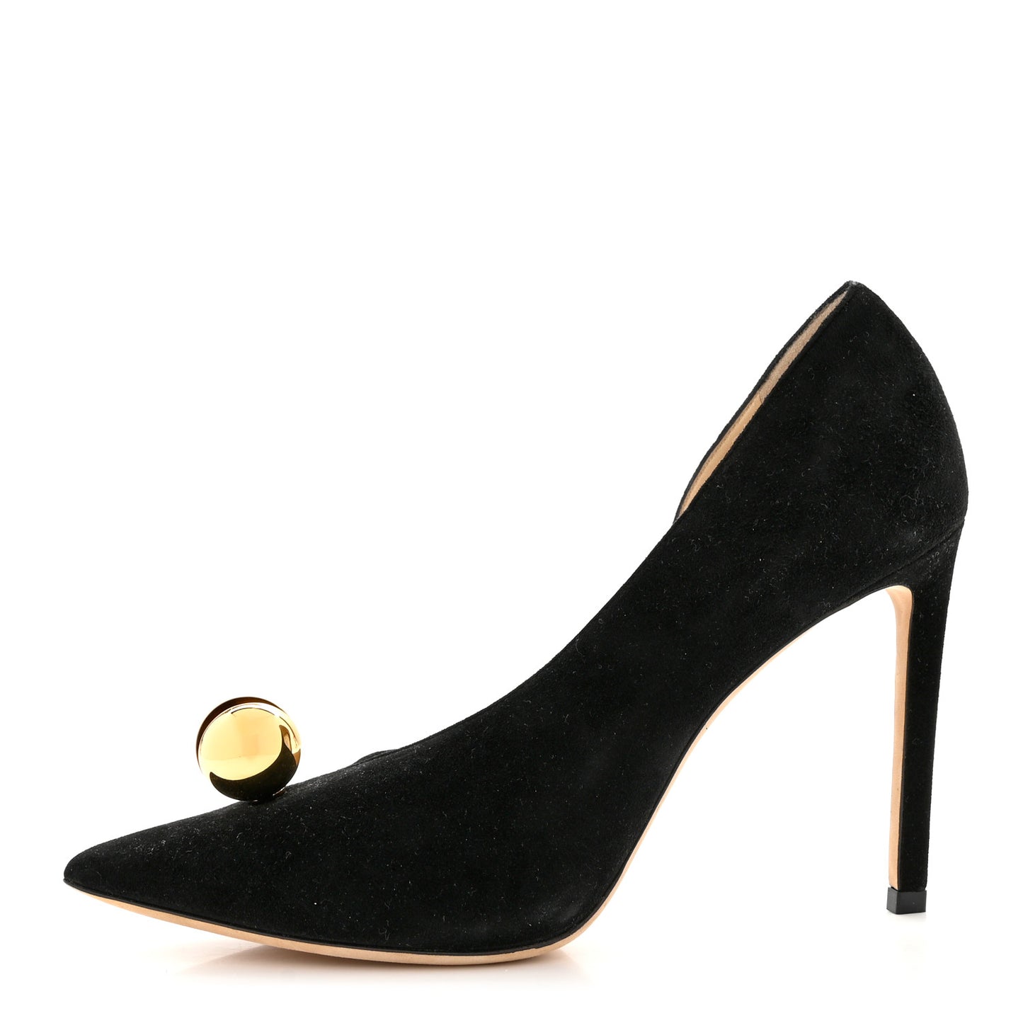 Suede Calfskin Sadira 100 Sandals 37.5 Black