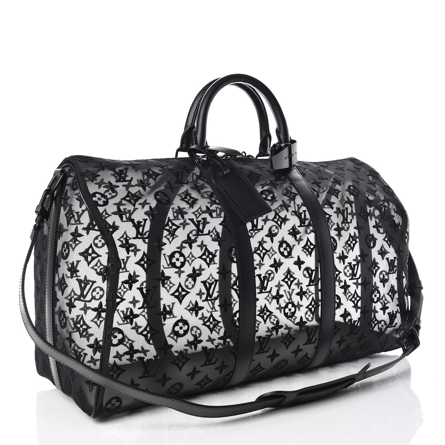 Monogram See Through Keepall Bandouliere 50 Black
