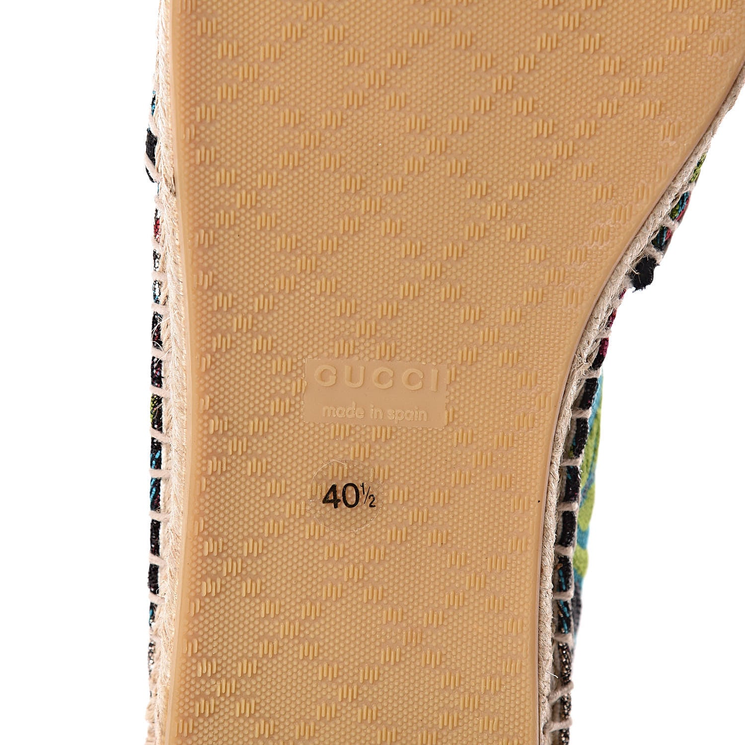 Gucci Tapestry Brocade Blind For Love Espadrilles 40.5 Acquamarine Green Black 6 of 8