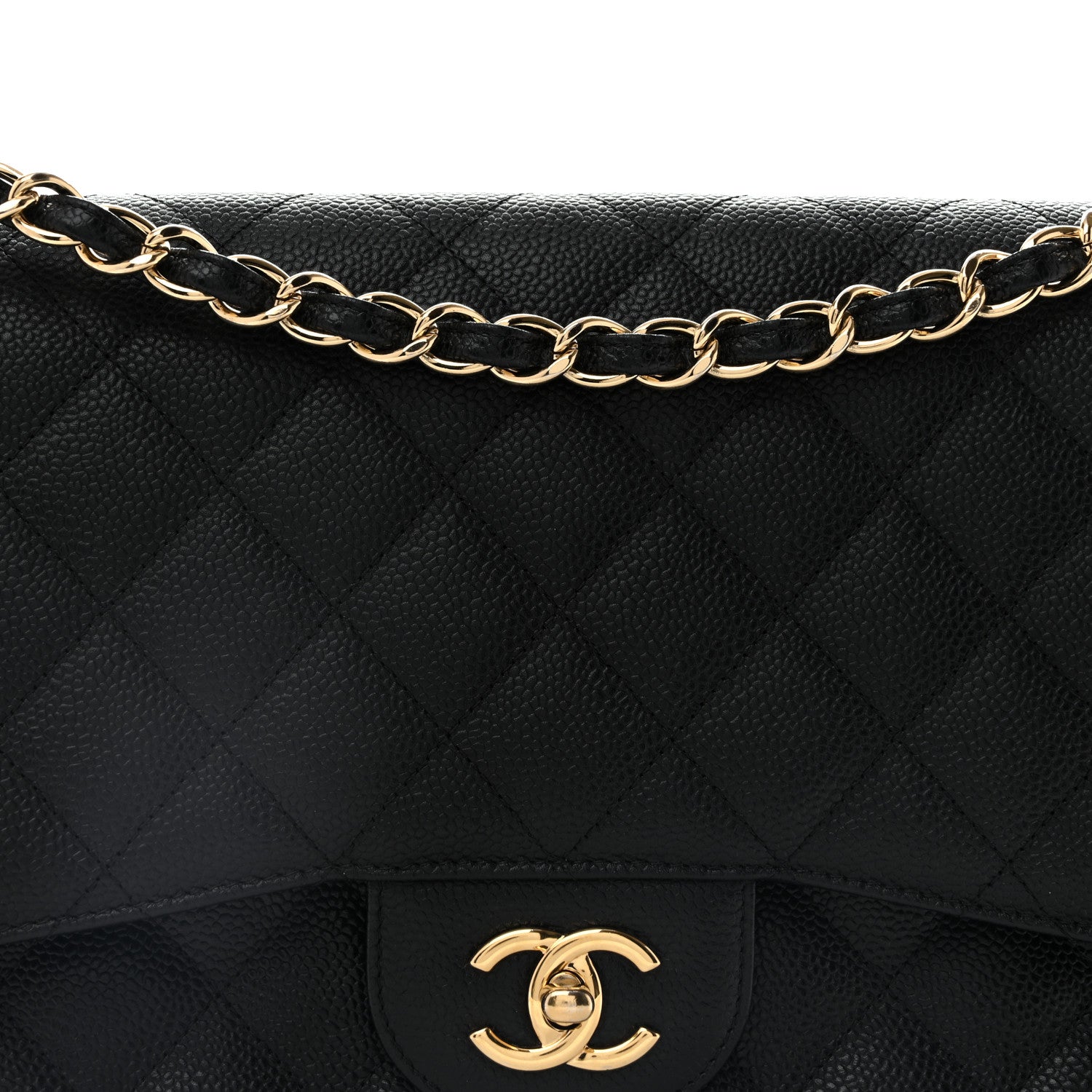 Chanel Caviar Quilted Jumbo Double Flap Black 7 of 10