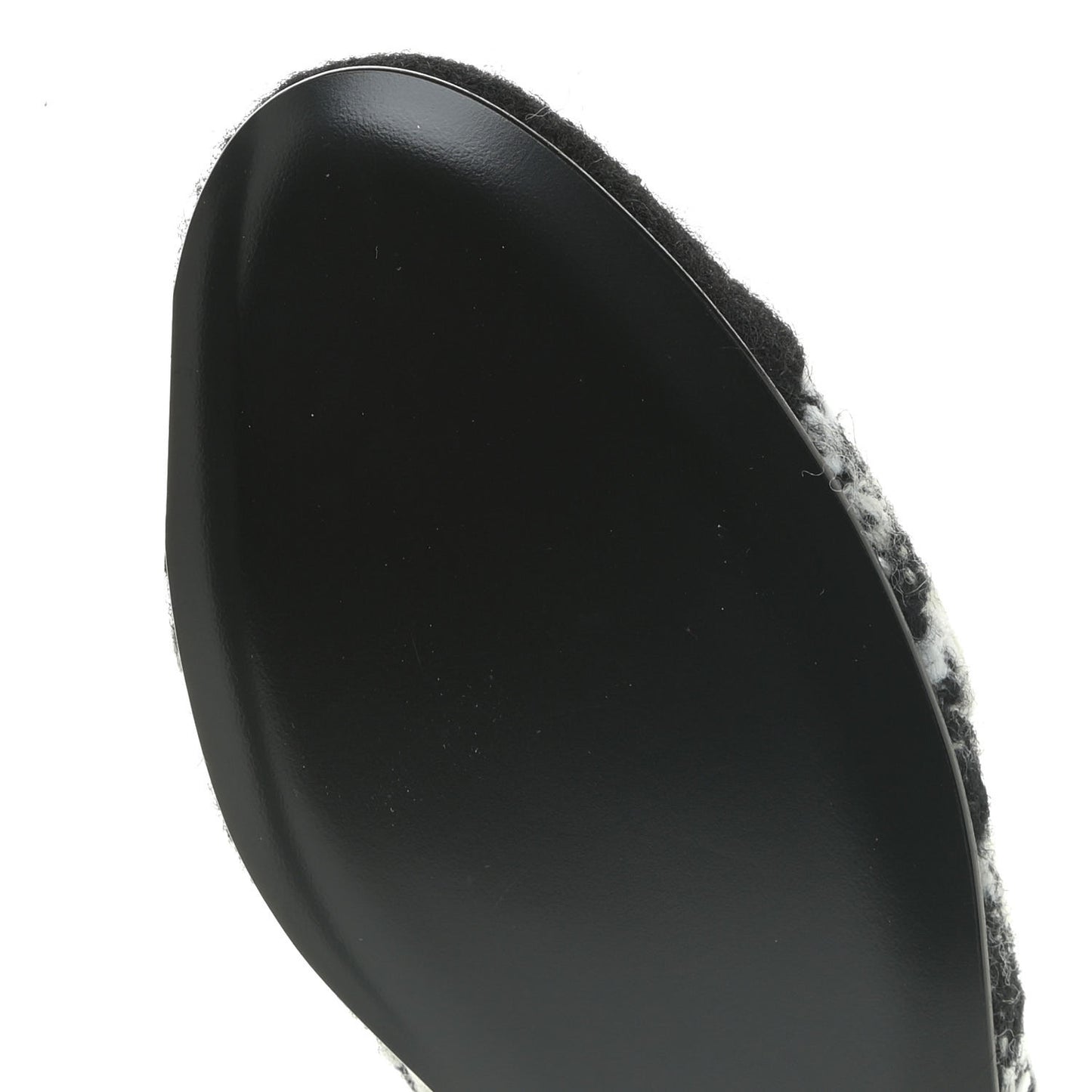 Tweed Cap Toe Ballerina Flats 36 Black White Black