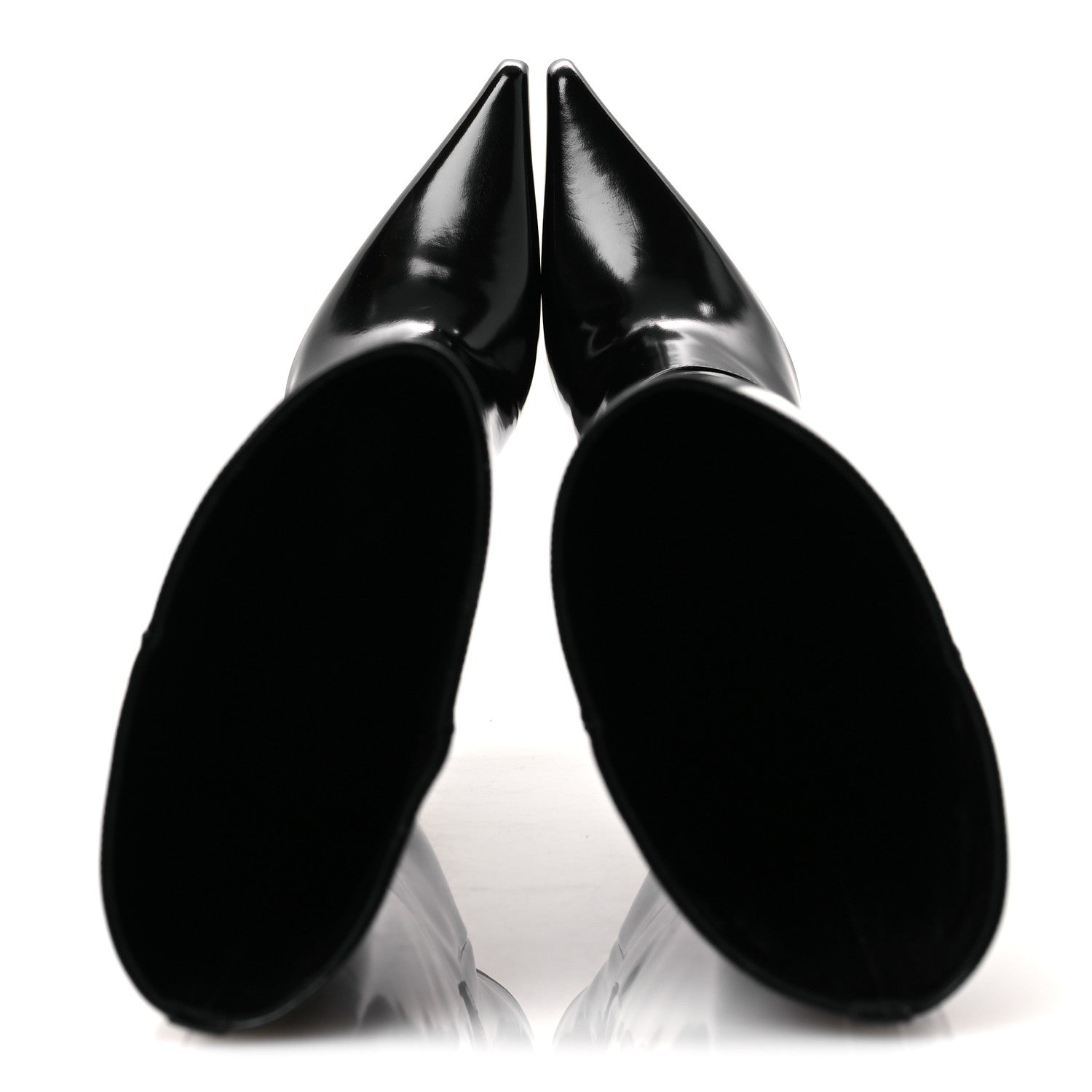 Saint Laurent Glazed Calfskin Vendome 110 Boots 40 Black 2 of 11