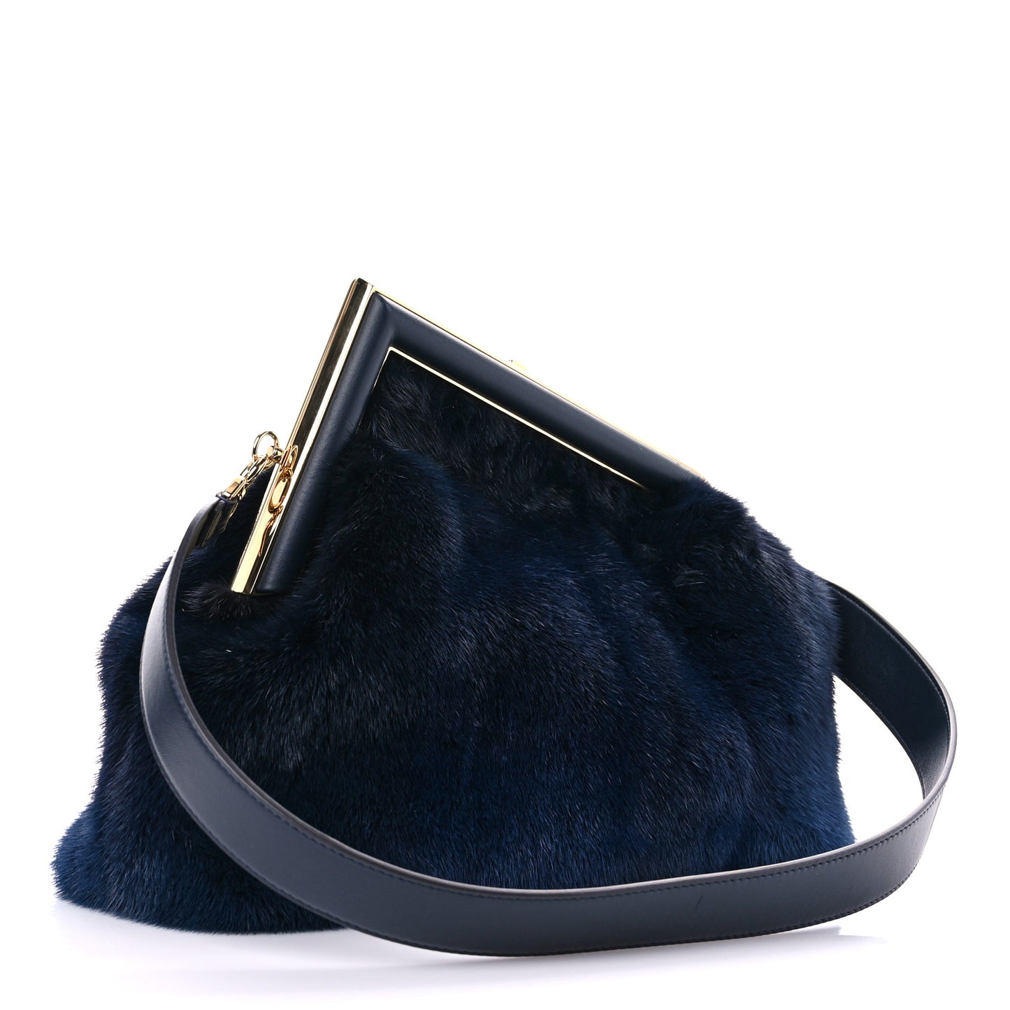 Mink Nappa Medium Fendi First Blue Black
