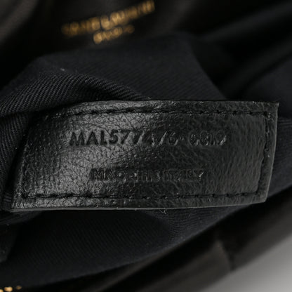 Saint Laurent Lambskin Quilted Small Loulou Puffer Monogram Chain Satchel Black 7 of 10