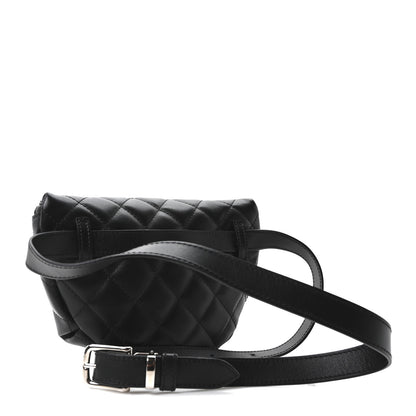 Chanel Calfskin Quilted Uniform Waist Belt Bag Black 2 of 10