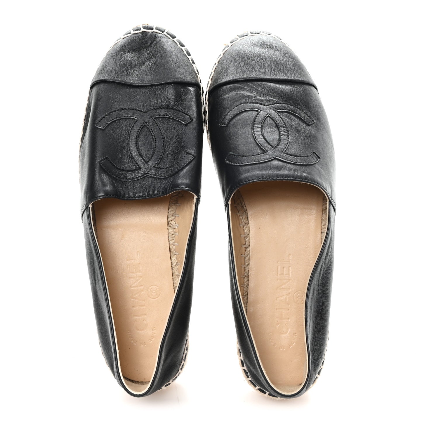 Lambskin CC Espadrilles 39 Black