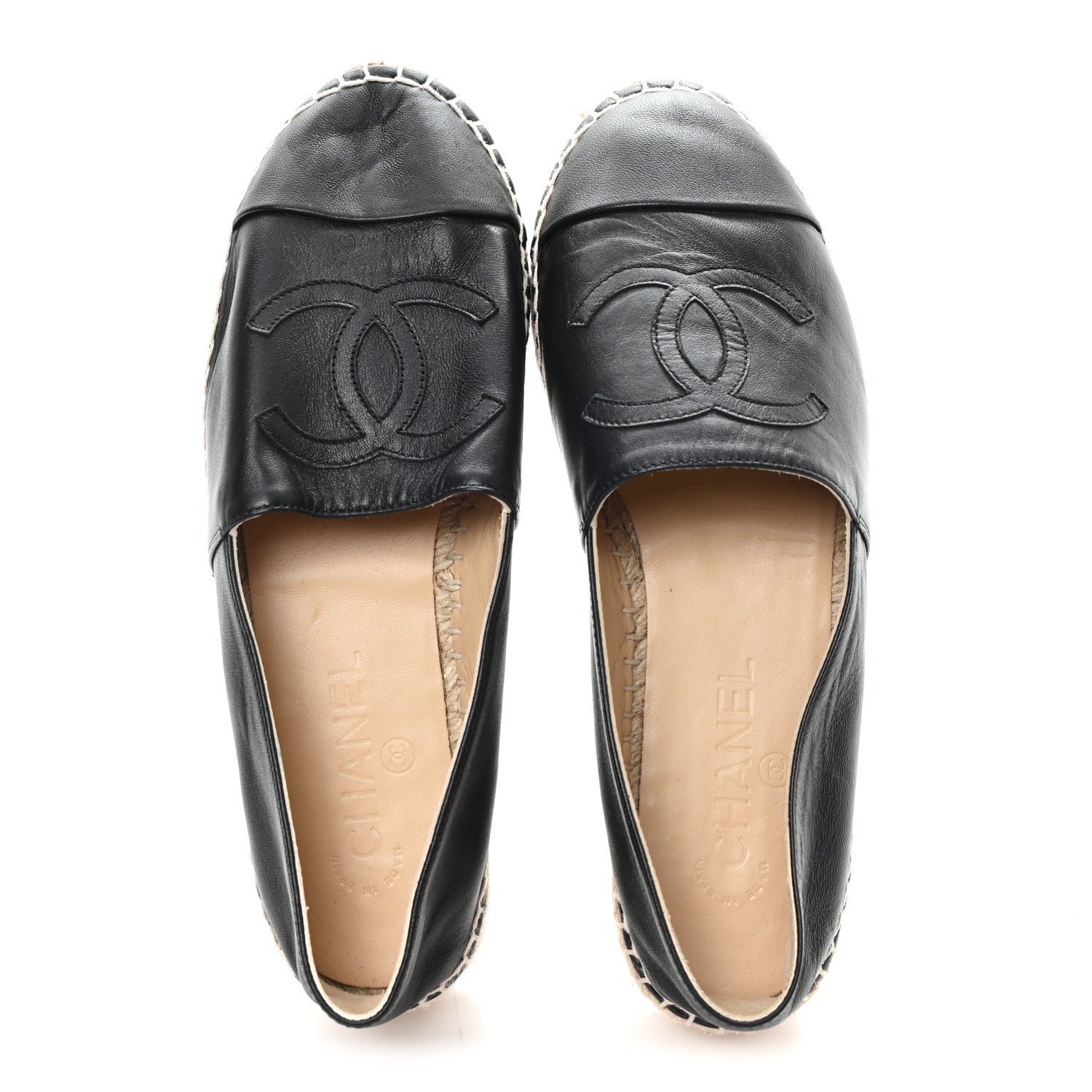 Chanel Lambskin CC Espadrilles 39 Black 2 of 11