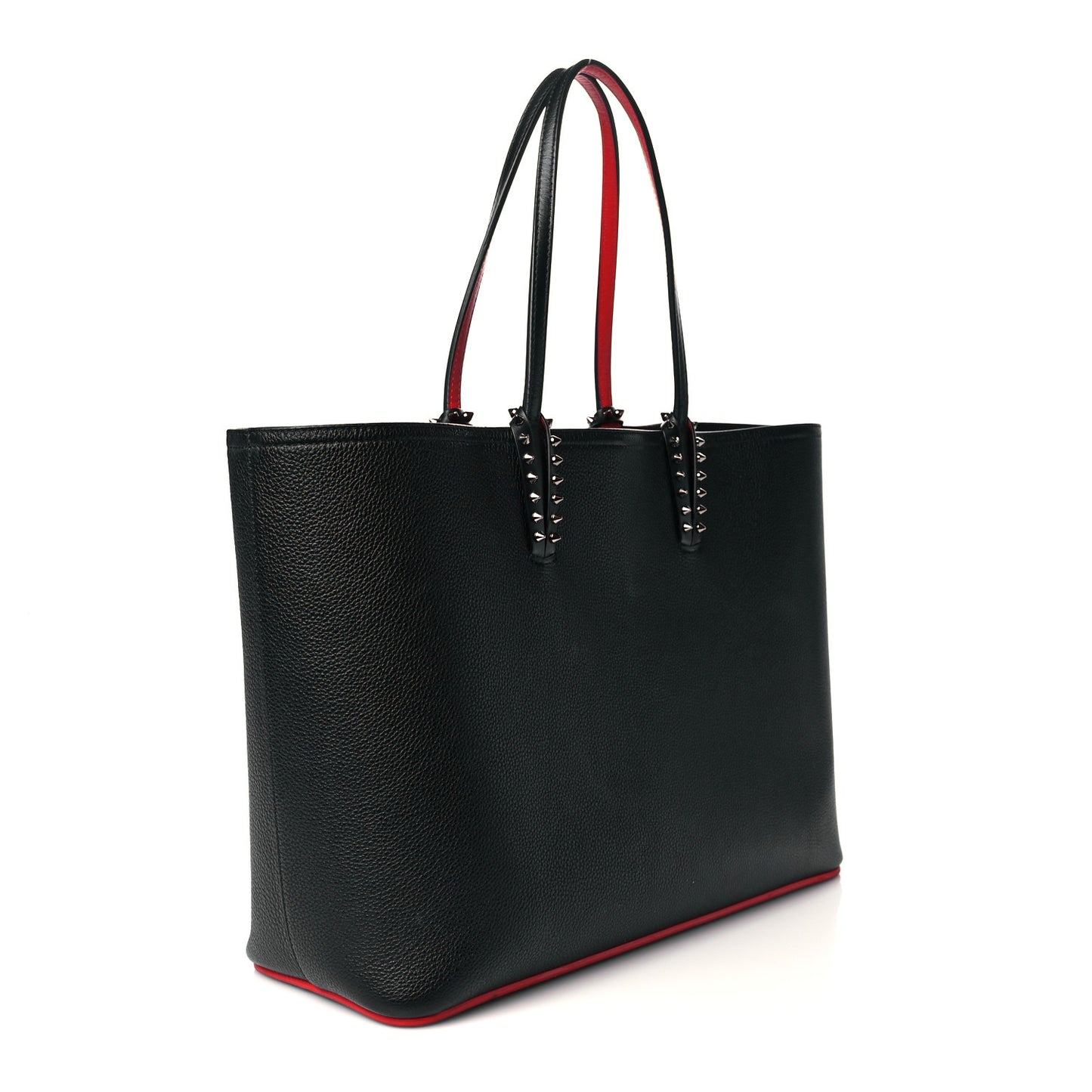Calfskin Spikes East West Cabata Tote Black