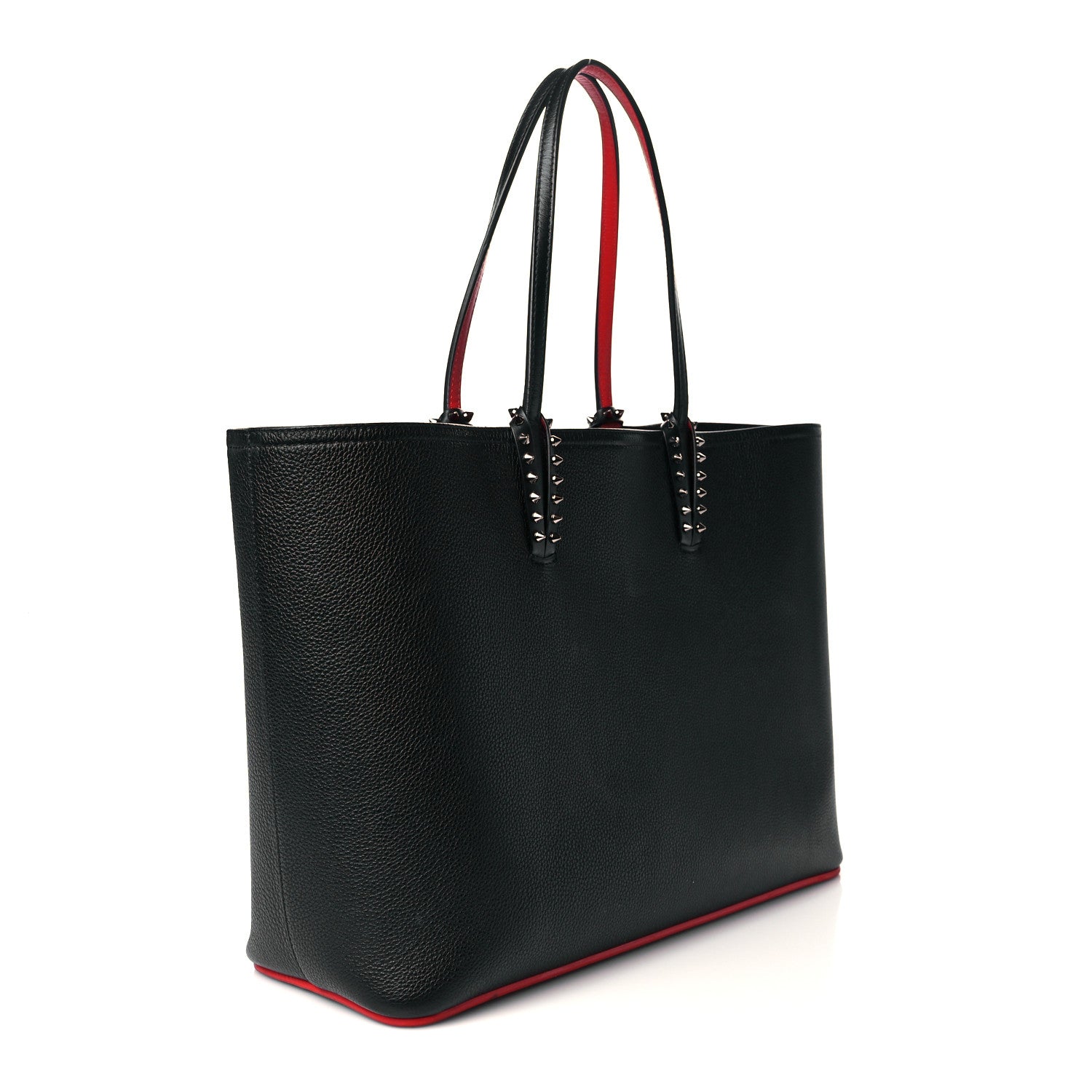 Christian Louboutin Calfskin Spikes East West Cabata Tote Black 4 of 10