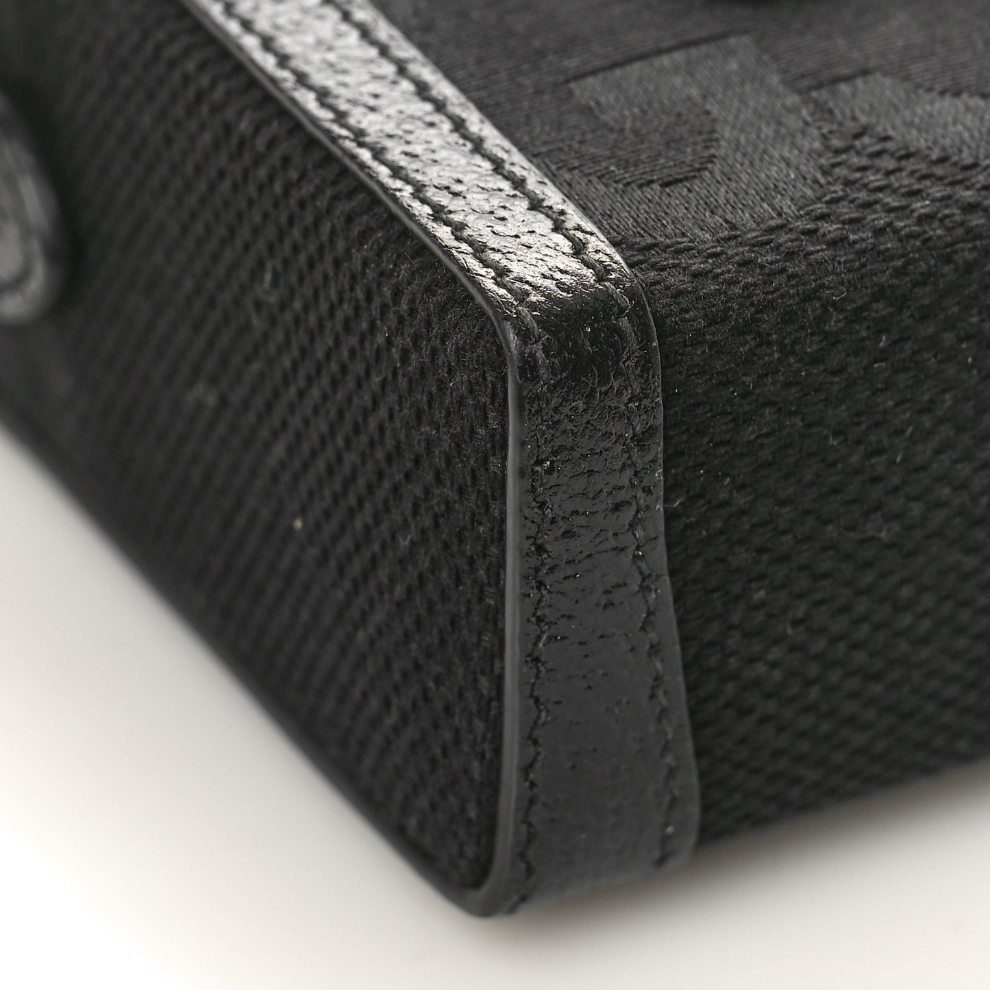 Monogram Jumbo GG Textured Dollar Calfskin Mini Horsebit 1955 Shoulder Bag Black