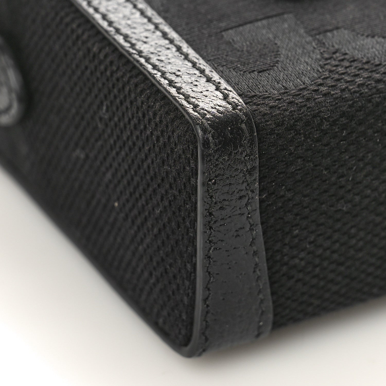 Gucci Monogram Jumbo GG Textured Dollar Calfskin Mini Horsebit 1955 Shoulder Bag Black 8 of 9