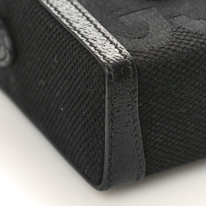 Gucci Monogram Jumbo GG Textured Dollar Calfskin Mini Horsebit 1955 Shoulder Bag Black 8 of 9
