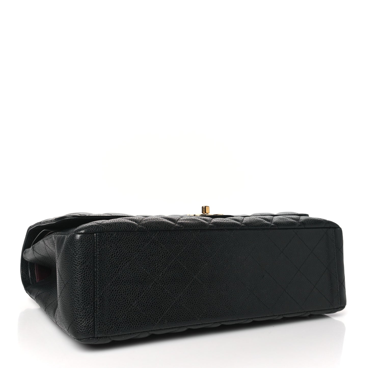 Caviar Quilted Maxi Double Flap Black