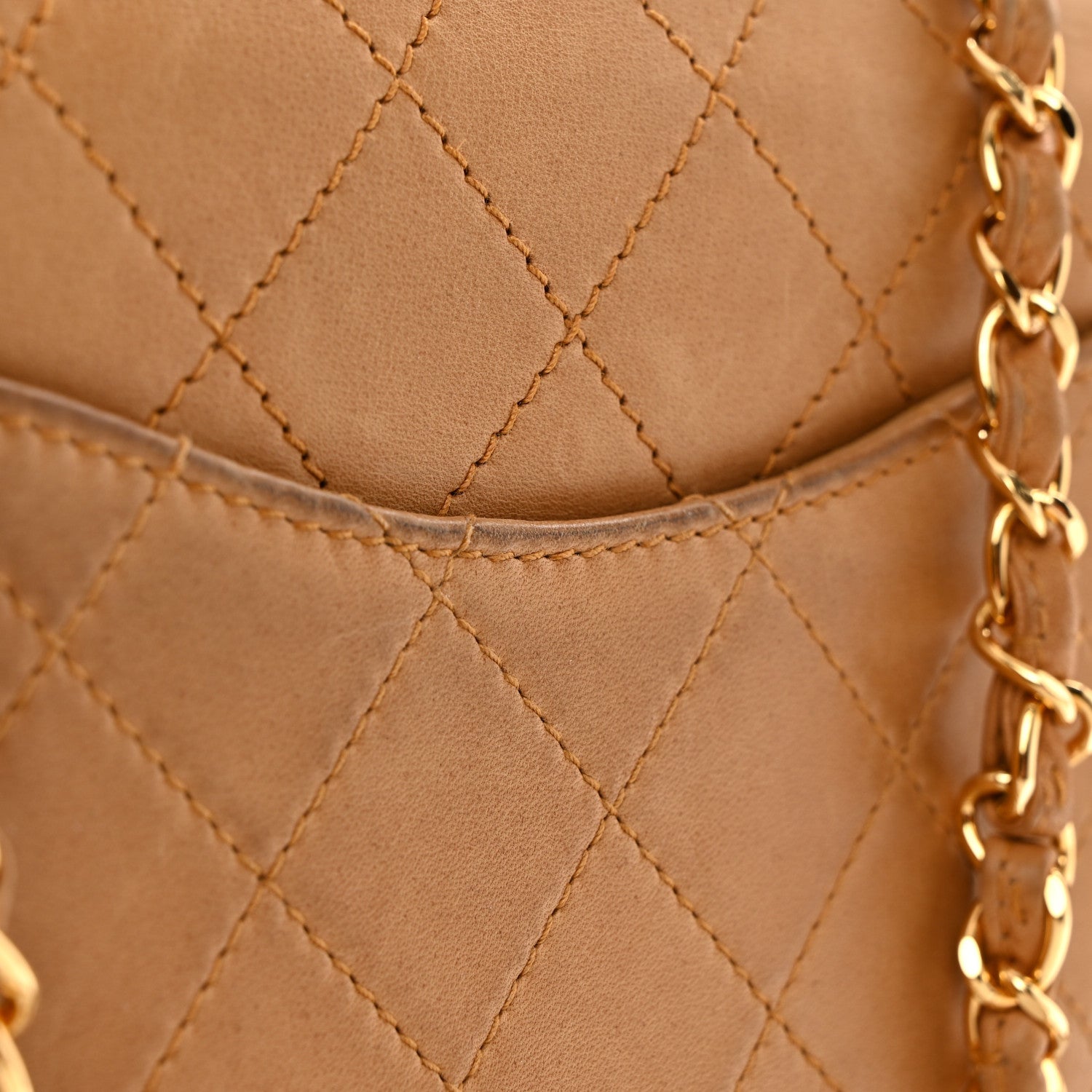 Chanel Lambskin Quilted Small Single Flap Beige 11 of 11