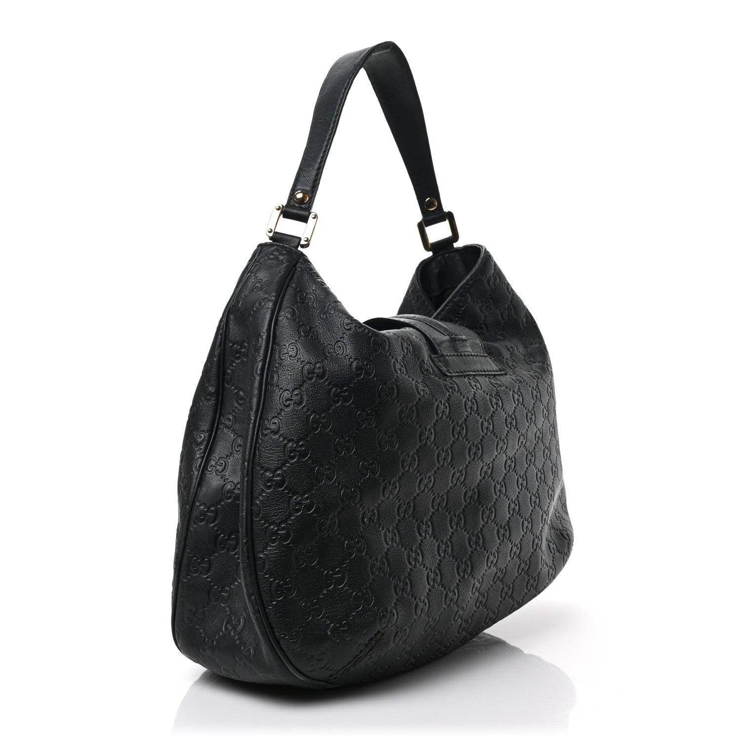 Gucci Guccissima Large New Ladies Web Hobo Black 3 of 9