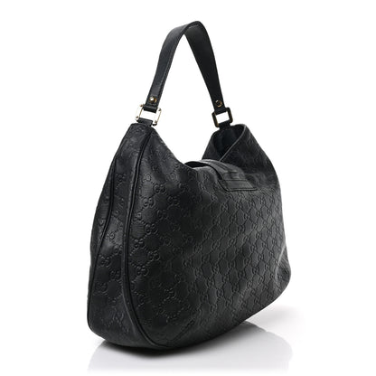 Gucci Guccissima Large New Ladies Web Hobo Black 3 of 9