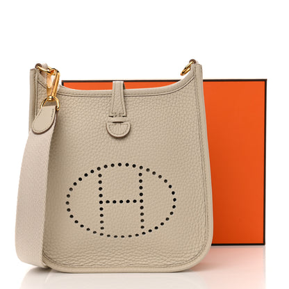 Hermes Taurillon Clemence Evelyne TPM Craie 11 of 11