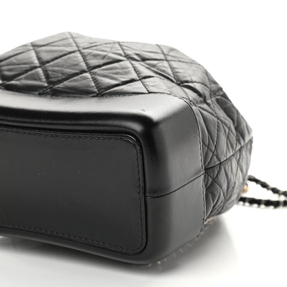 Chanel Aged Calfskin Quilted Small Gabrielle Backpack Black 9 of 9