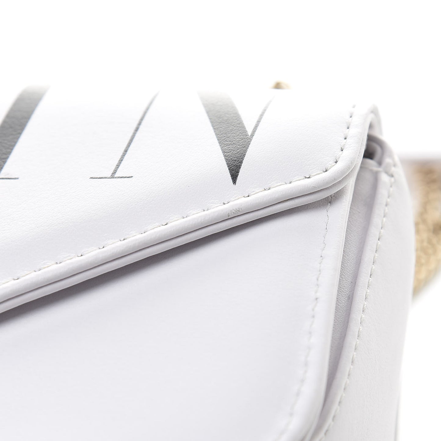 Calfskin VLTN Small Shoulder Bag White