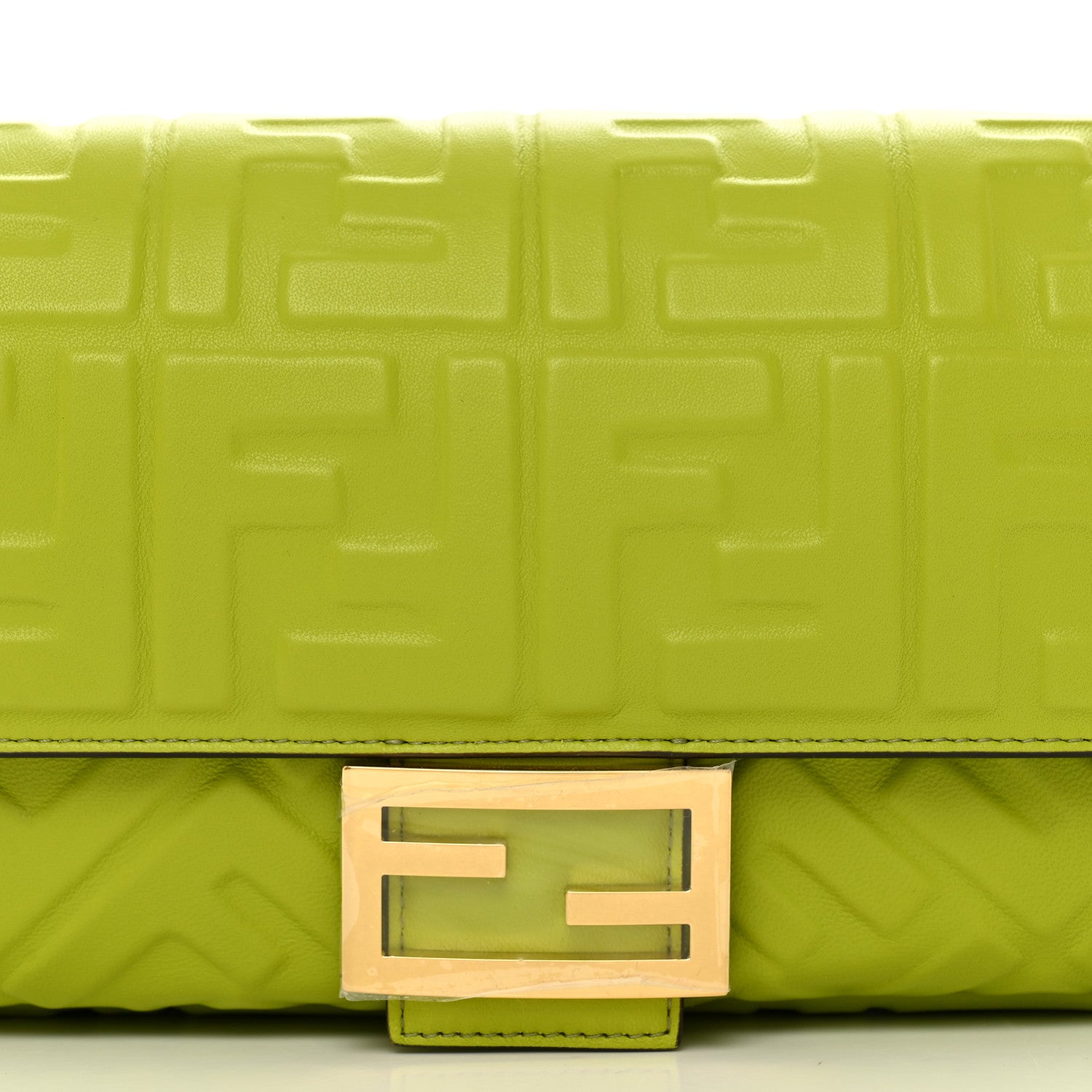 Fendi Nappa FF 1974 Embossed Baguette Wasabi 5 of 9