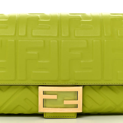 Fendi Nappa FF 1974 Embossed Baguette Wasabi 5 of 9