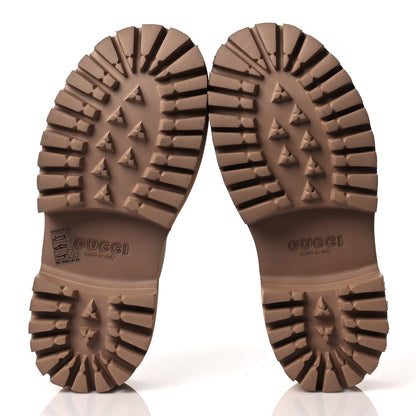 Gucci Rubber GG Monogram Perforated Elea Platform 55mm Lug Sole Sandals 36 Vintage Camel 5 of 9