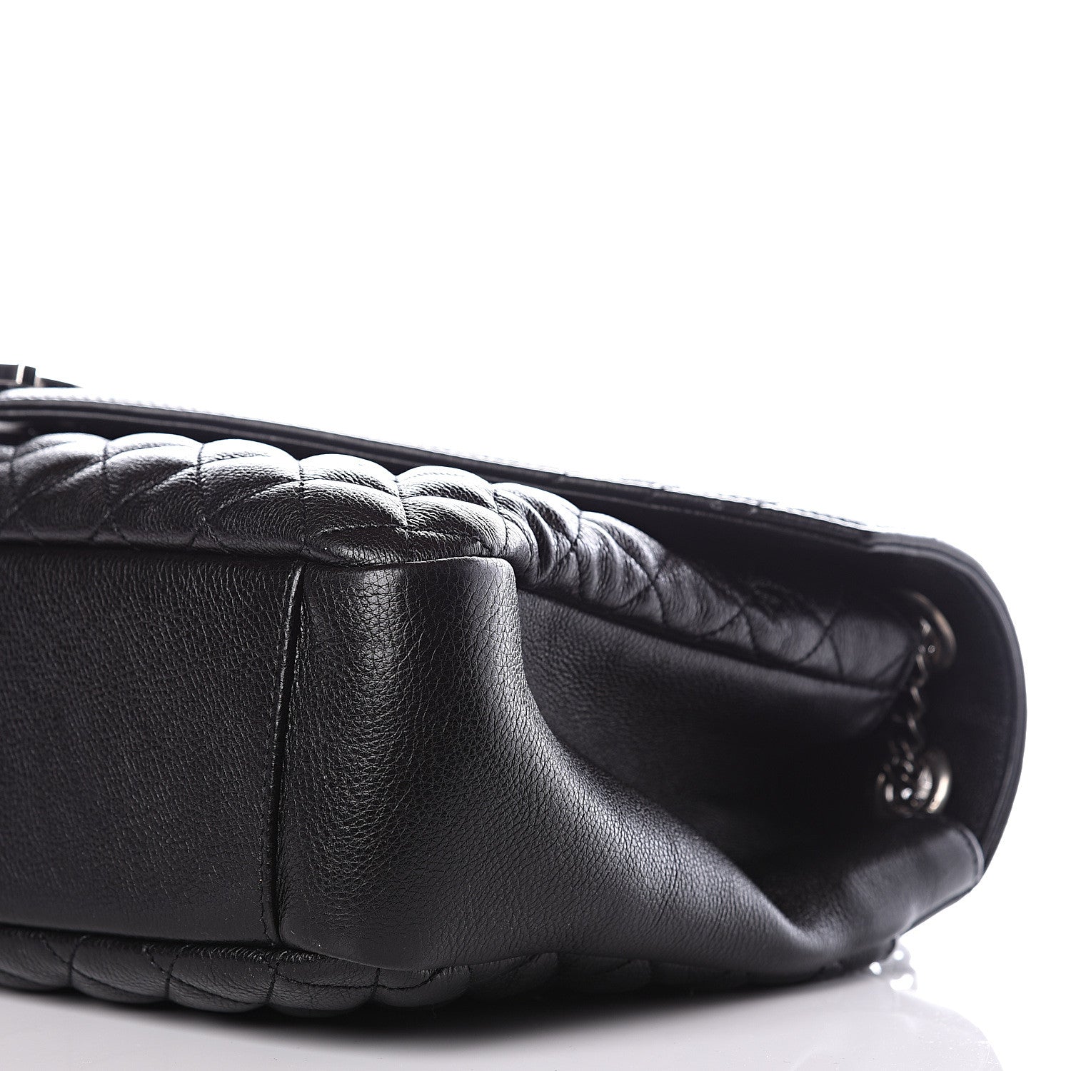 Saint Laurent Calfskin Mixed Matelasse Triquilt Large Monogram Satchel Black 10 of 11