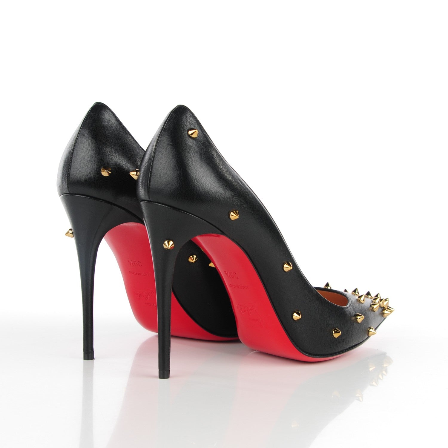 Christian Louboutin Kid Degraspike 120 Pumps 39.5 Black 4 of 8