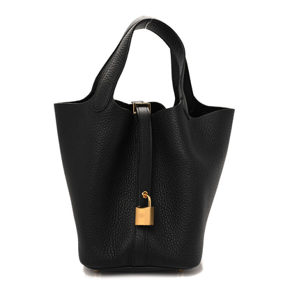 Hermes Taurillon Clemence Picotin Lock 18 PM Black 1 of 13