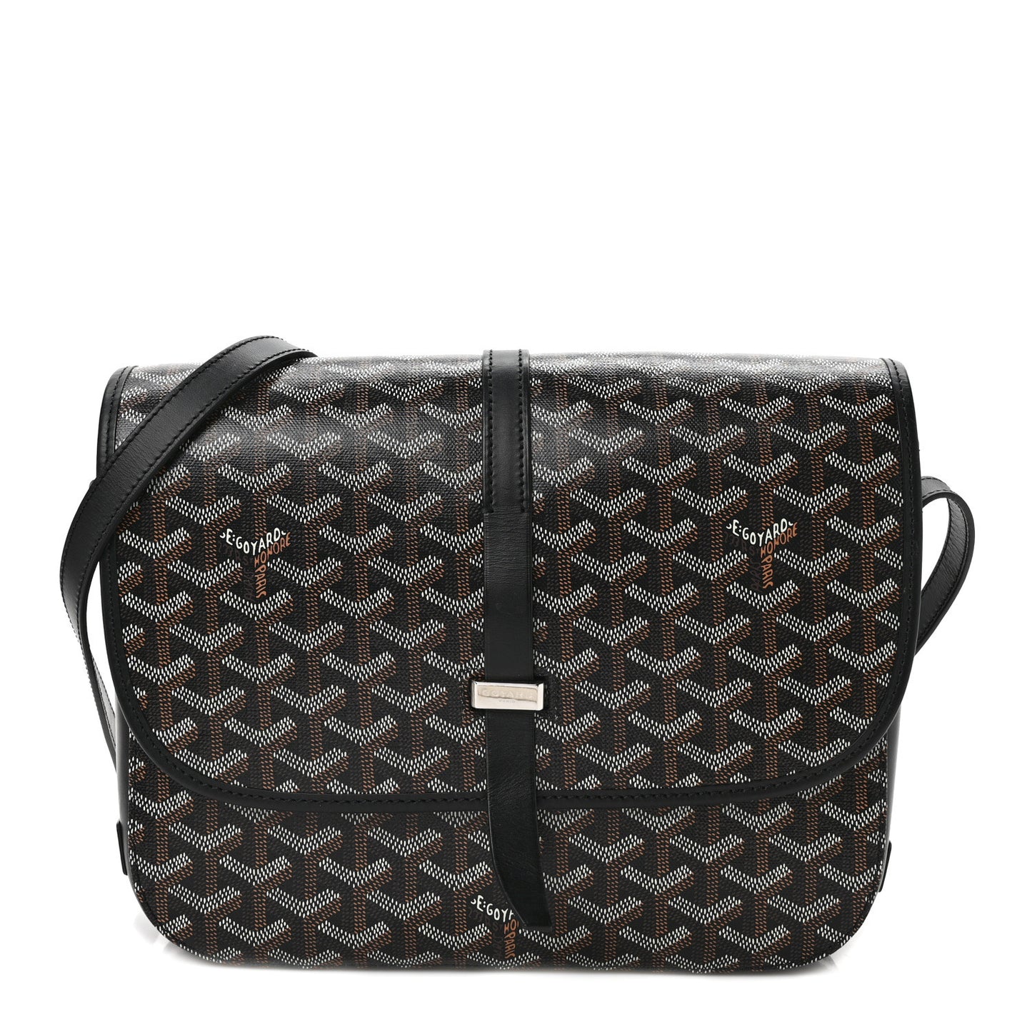 Goyardine Belvedere II MM Messenger Bag Black