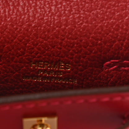 Hermes Tadelakt Mini Kelly Twilly Bag Charm Rouge Vif 5 of 7